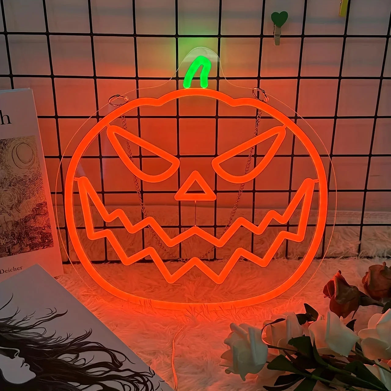 Halloween Pumpkin & Ghost Neon Sign — Spooky Glow Decor