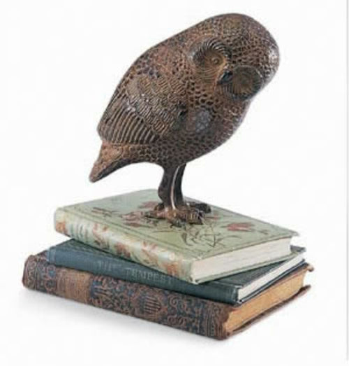 Achla Saw-Whet Owl Statue — Rustic Bronze Garden & Home Decor