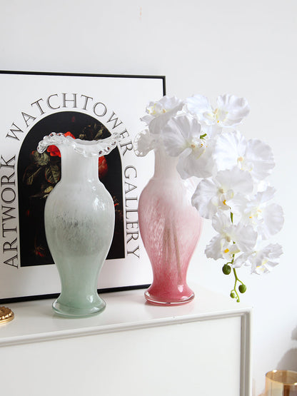 Vintage French Glass Vase — Elegant Retro Home Accent