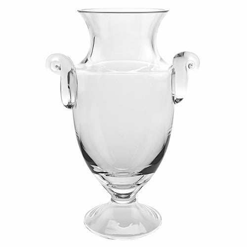 10" Mouth-Blown Crystal Trophy Vase — European Luxury Home Decor