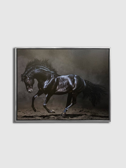 Black Majestic Horse Canvas — Diamond Varnish Wildlife Art