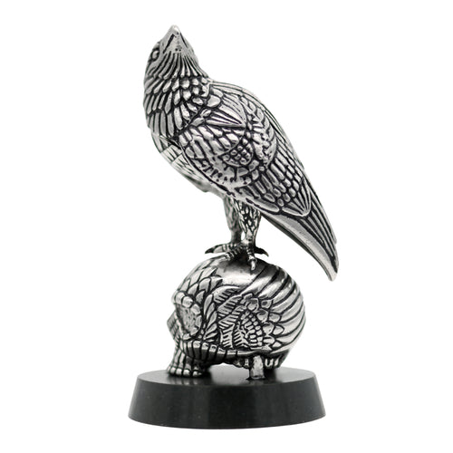 Freedom Eagle &amp; Skull Statue — Stainless Steel on Black Marble
