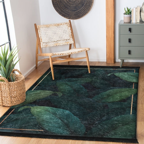 Floral Pattern Home Decor Washable Area Rug