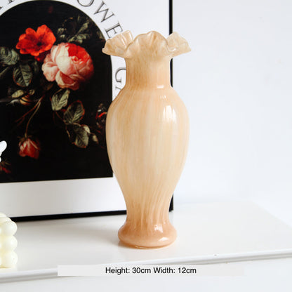 Vintage French Glass Vase — Elegant Retro Home Accent