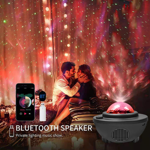 Starry Sky Galaxy Projector with Bluetooth Speaker — Ambient Night Light for Cozy Spaces