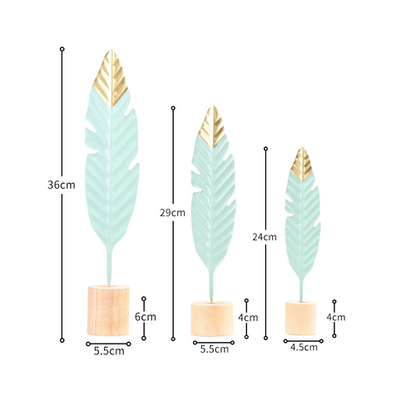Nordic Iron Feather Ornament — Minimalist Room Decor Sculpture