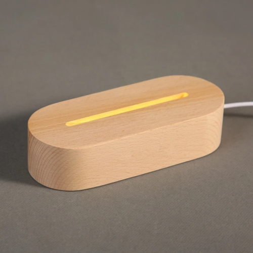 Wood Table Lamp with Message Board — Girl Bedroom Night Light