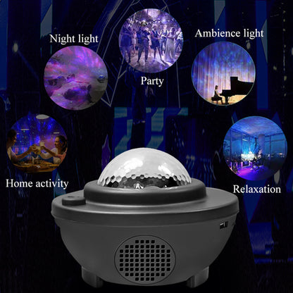 Starry Sky Galaxy Projector with Bluetooth Speaker — Ambient Night Light for Cozy Spaces