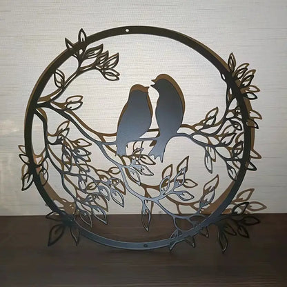 Metal Bird on Branch Wall Art — Nature-Inspired Home Decor